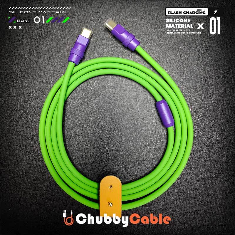 Eva Chubby Cable - Anime-Inspired, Fast Charging, Premium Silicone