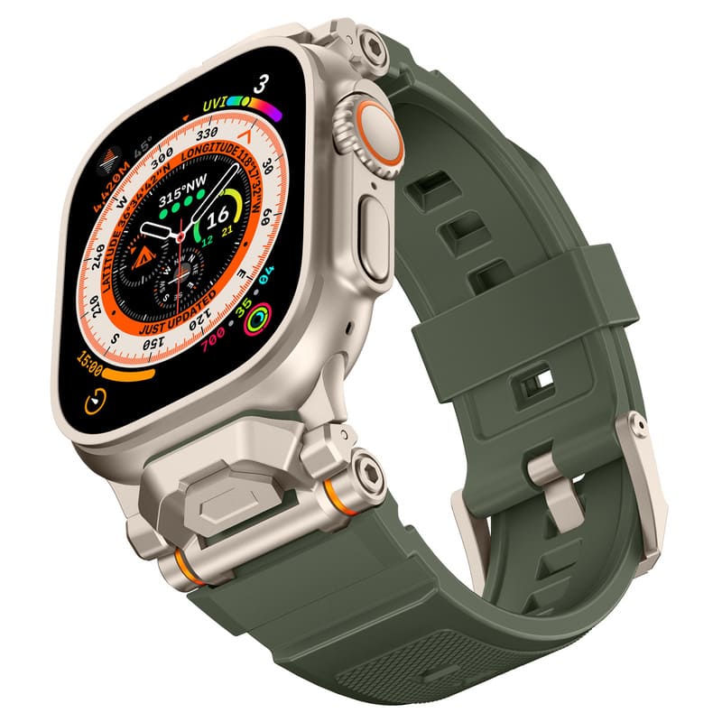 Explore Metal Connector Silicone Strap For Apple Watch | ChubbyCable