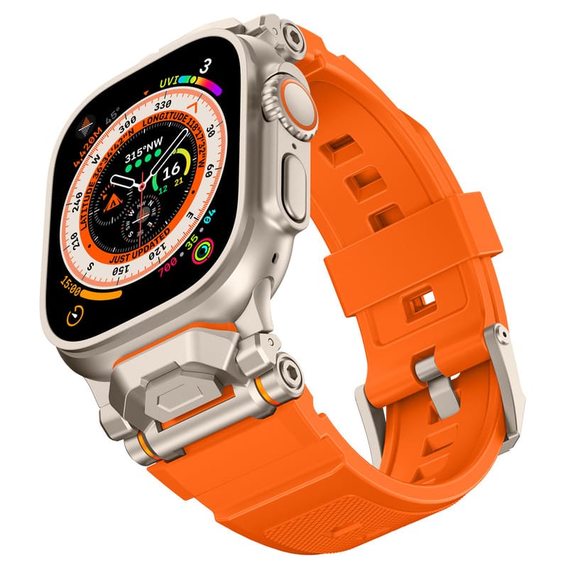 Explore Metal Connector Silicone Strap For Apple Watch | ChubbyCable