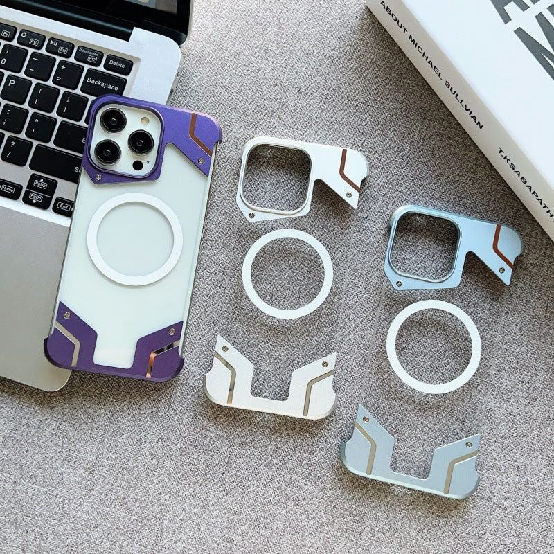 Frameless Metal Magnetic Phone Case For iPhone