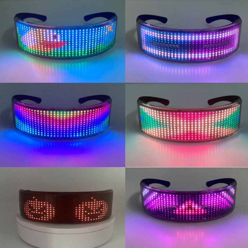 Full Color Luminous Seven Color Changing Controllable DIY Glasses