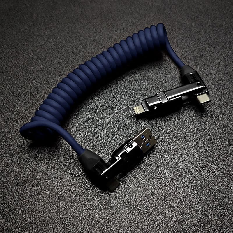"Full-equipped Chubby" 6-in-1 240W Fast Charging Spring Cable