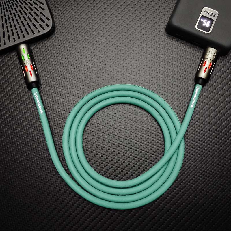 "GlowCharge Pro" 240W 4-in-1 Car Cable with Dynamic Lights �?Fast & Stylish