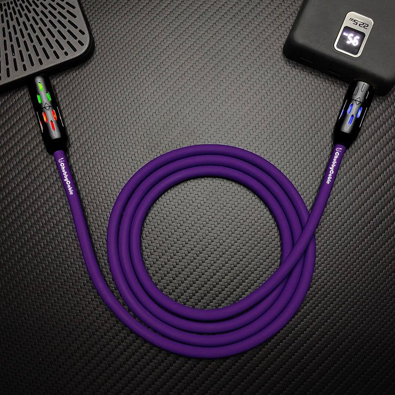 "GlowCharge Pro" 240W 4-in-1 Car Cable with Dynamic Lights �?Fast & Stylish