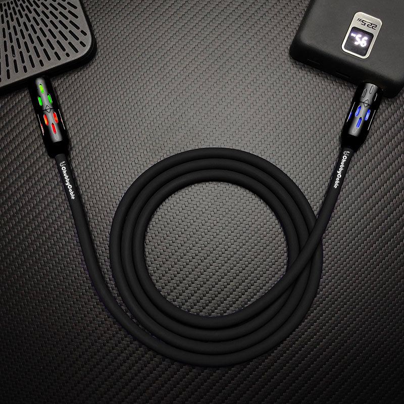 "GlowCharge Pro" 240W 4-in-1 Car Cable with Dynamic Lights �?Fast & Stylish