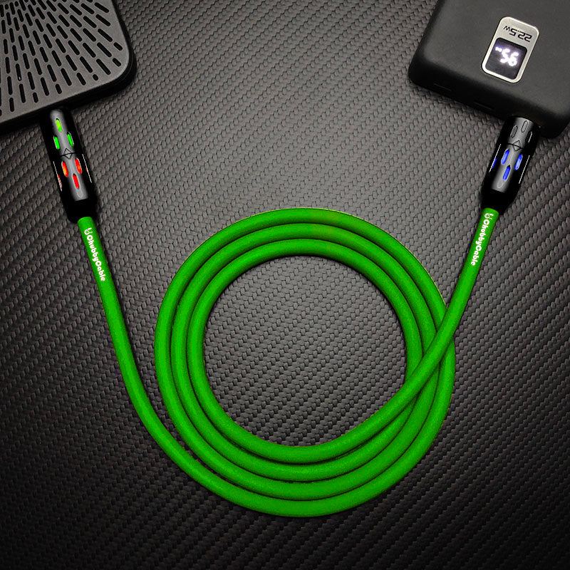 "GlowCharge Pro" 240W 4-in-1 Car Cable with Dynamic Lights �?Fast & Stylish