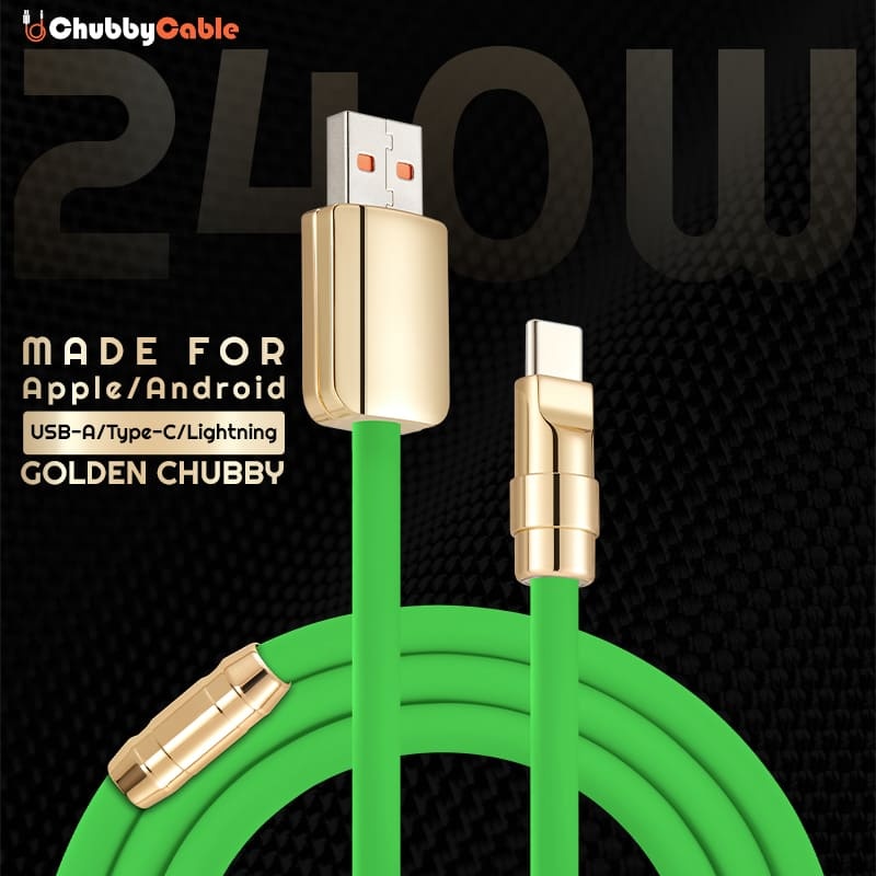"Golden Chubby" Custom Gilded Fast Charge Cable