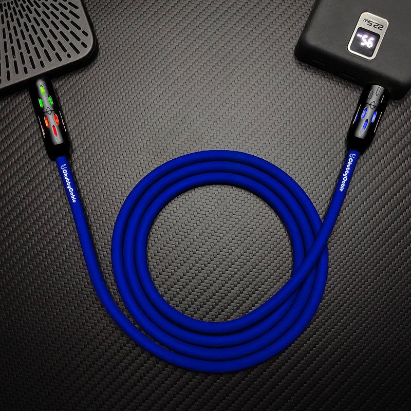 "GlowCharge Pro" 240W 4-in-1 Car Cable with Dynamic Lights �?Fast & Stylish