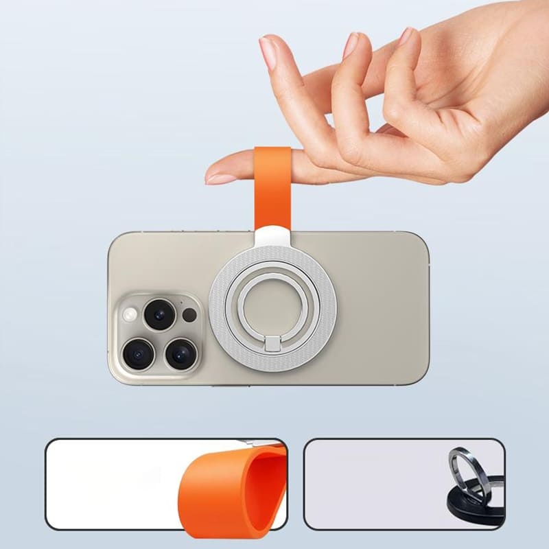 MagSafe 360° Rotating Phone Grip �?Universal Compatibility & Dual-Sided Magnetic