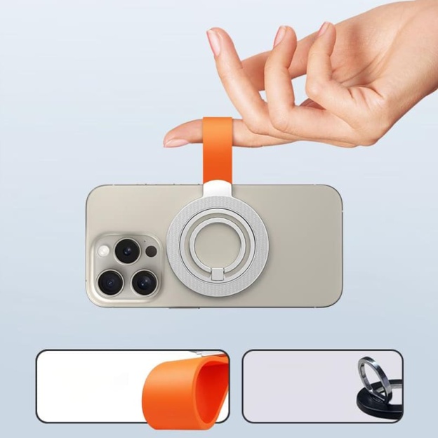 MagSafe 360° Rotating Phone Grip �?Universal Compatibility & Dual-Sided Magnetic