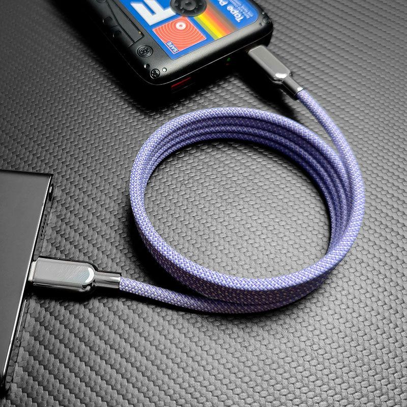 "MagiConnect" ‌‌240W Rainbow Magnetic Retractable Charging Cable‌ C+Lightning