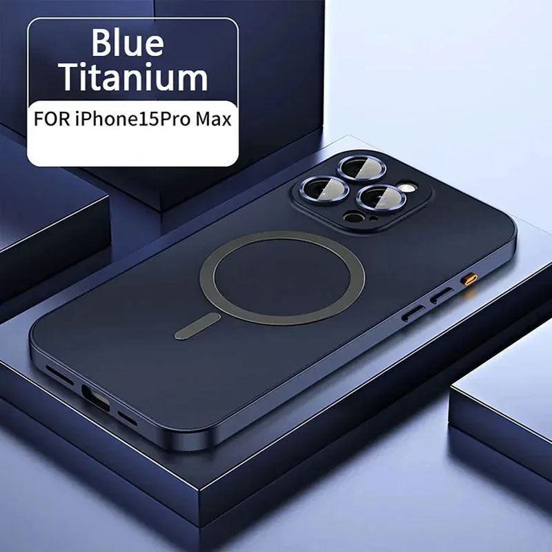 Magnetic Charging Aluminum Bumper Shell for iPhone - Matte Finish