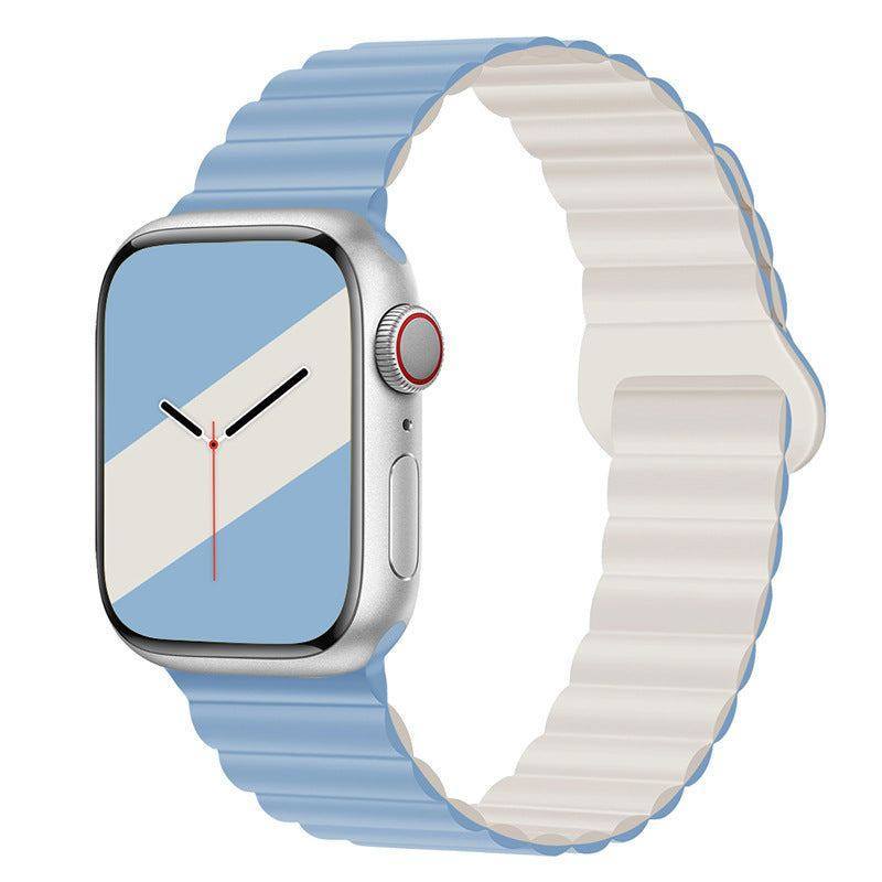 "Magnetic iWatch Band" Contrasting Silicone Loop For Apple Watch