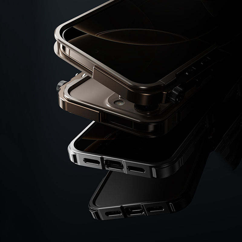 Mechanical Arm Frame Metal Shockproof Full Cover Phone Case For iPhone