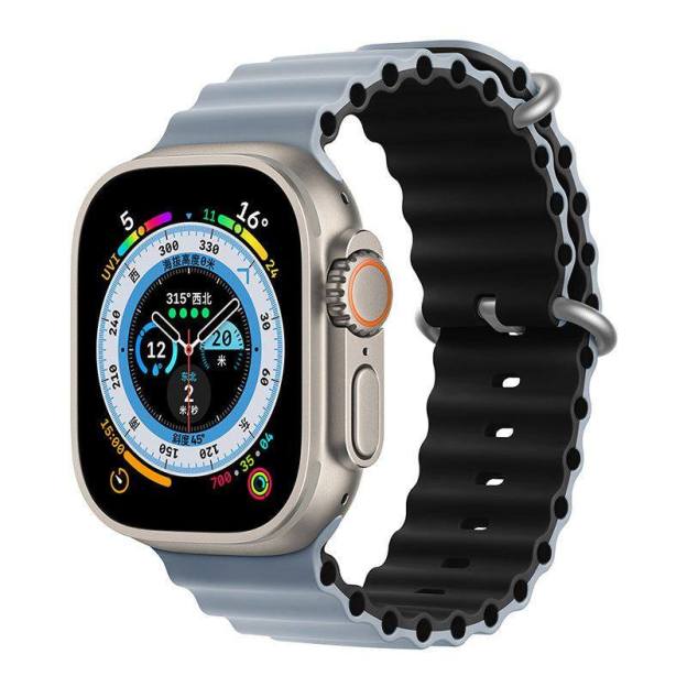 "Mechanical Band" Two-color Silicone Loop For Apple Watch