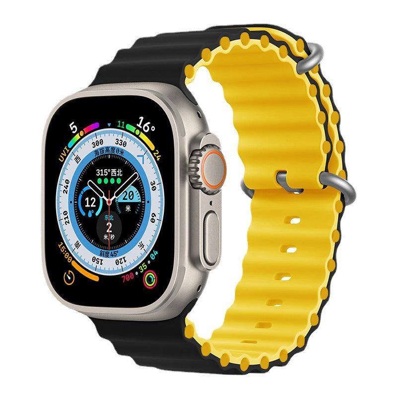 "Mechanical iWatch Strap" Two-color Silicone Loop For Apple Watch
