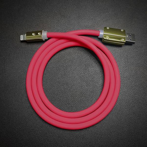 "Neon Chubby" Fast Charge Cable With Gold-plated Design
