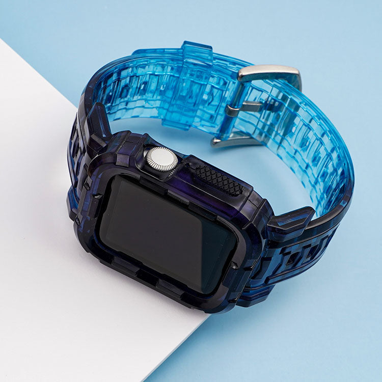 Rainbow Colorful Transparent Rubber Strap for Apple Watch 6 SE Band for IWatch Series 5 4 3 38/40/42/44mm Silicone Bracelet