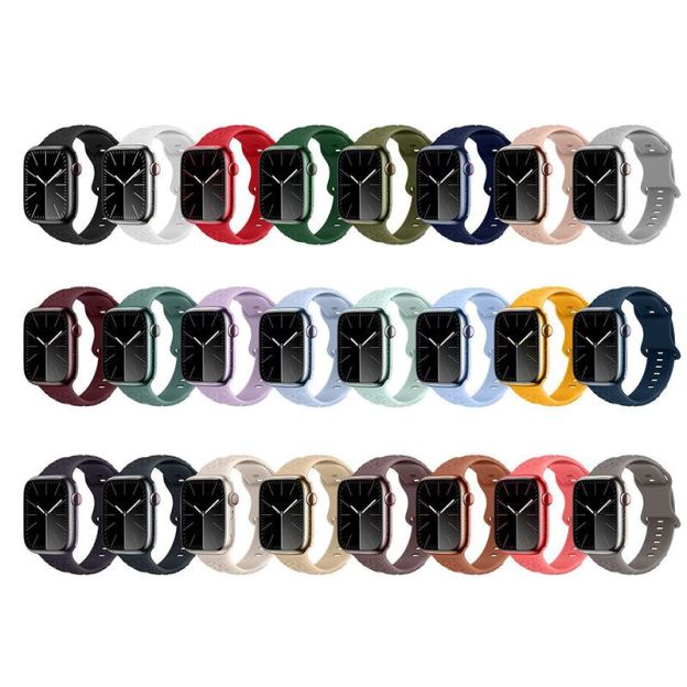 "Rose Flexible Band'" Breathable Silicone Loop For Apple Watch