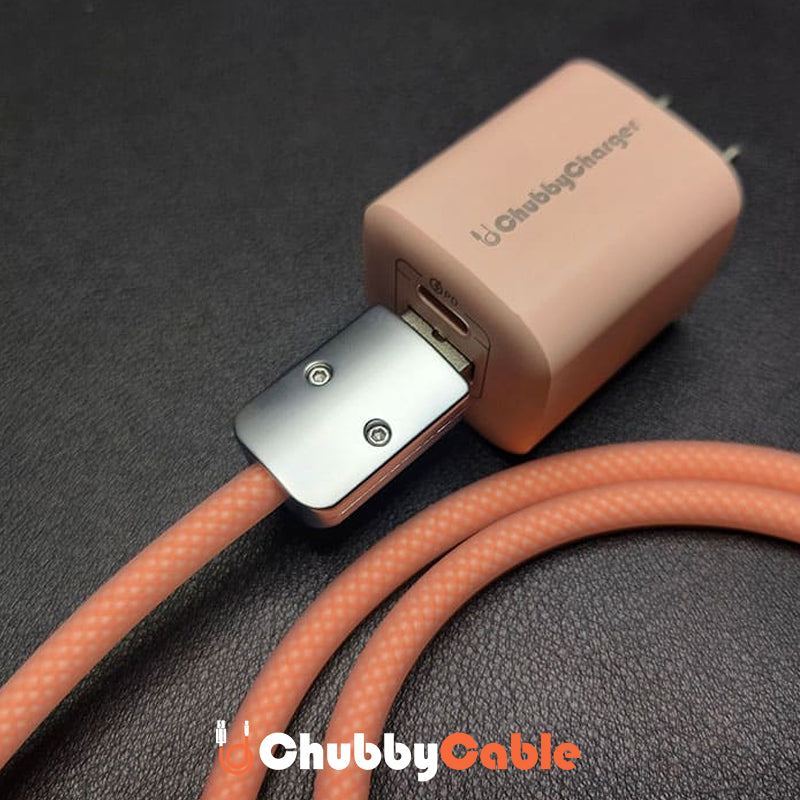 "See Through Chubby" Ultra Soft Transparent Braided Charging Cable