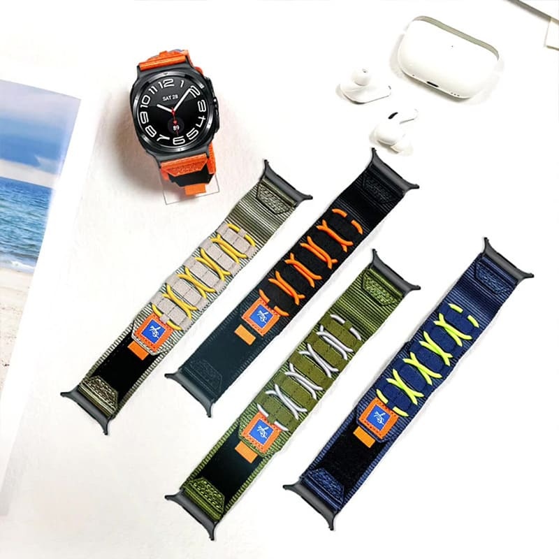 Sports Color Blocking Nylon Woven Band for Galaxy Watch Ultra