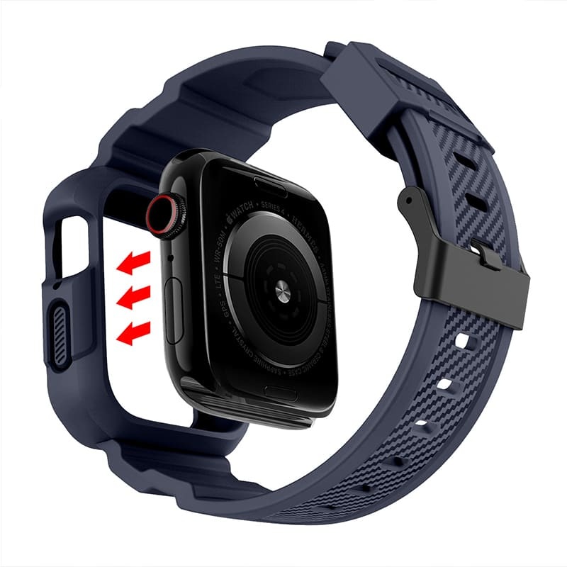 Sporty Carbon Fiber Design TPU Apple Watch Band