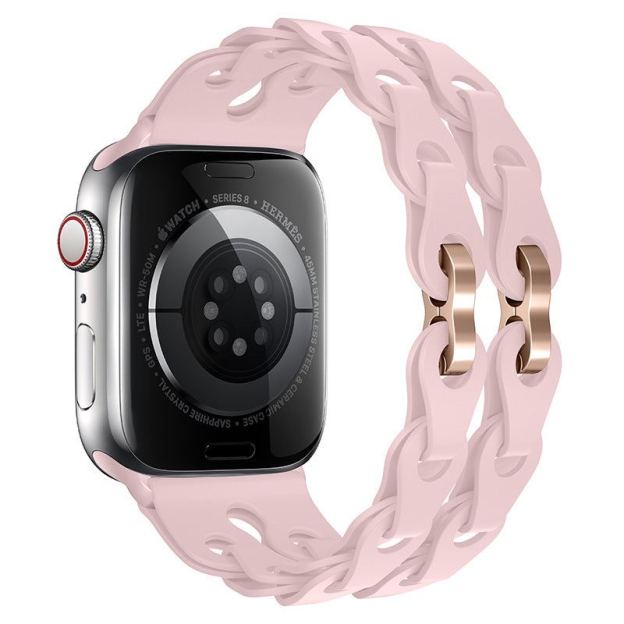 "Streamlined Elegance" Hollow Loop Buckle Silicone Band For Apple Watch