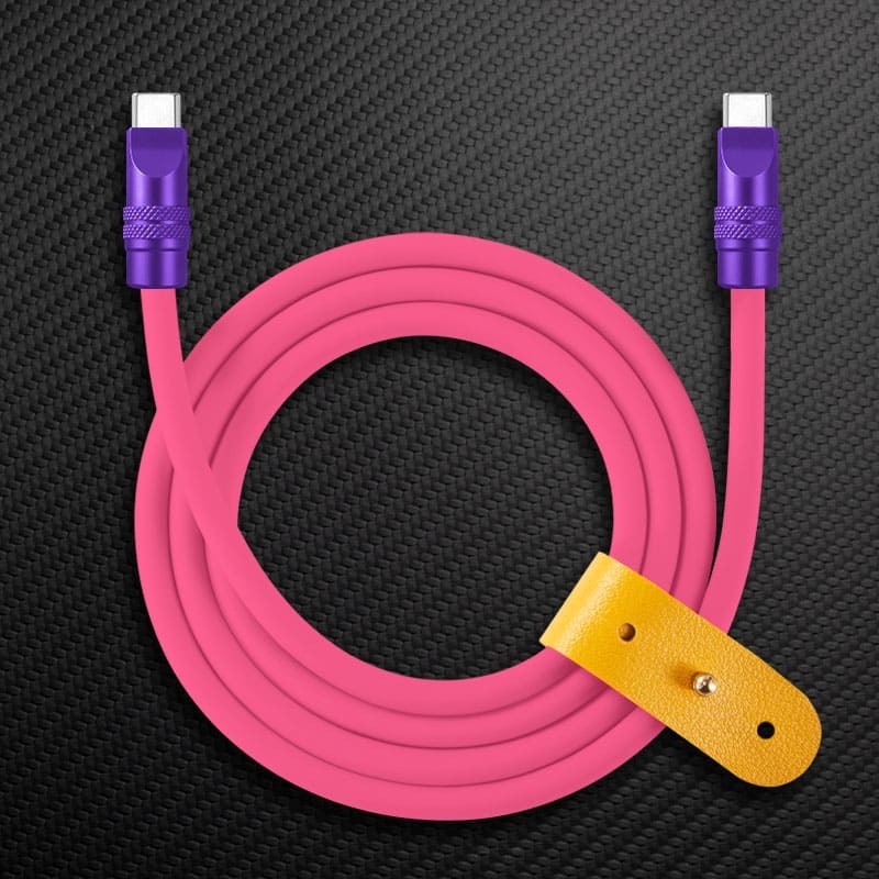 "TechnoGloss" 240W Reflective Shine Charge Cable C+Lightning
