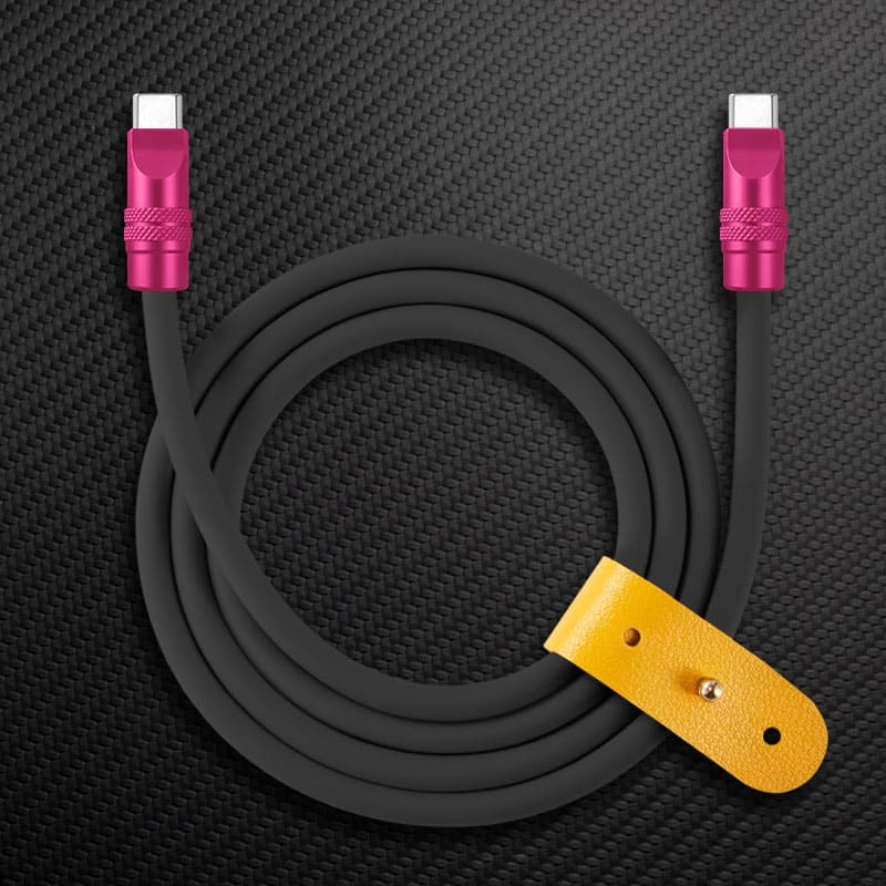 "TechnoGloss" 240W Reflective Shine Charge Cable (C+Lightning)