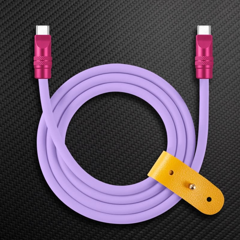 "TechnoGloss" 240W Reflective Shine Charge Cable (C+Lightning)