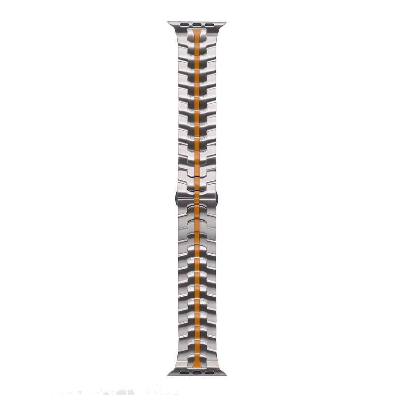 "Two-color iWatch Strap" Stainless Steel Loop With Butterfly Clasp For Apple Watch