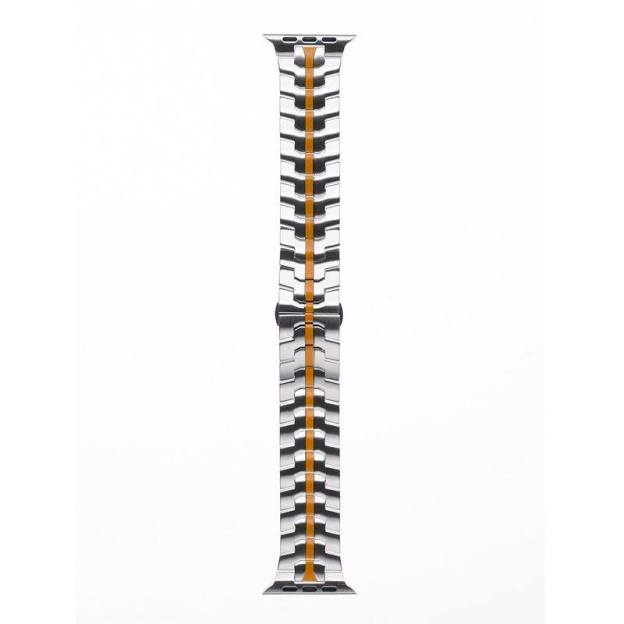 "Two-color iWatch Strap" Stainless Steel Loop With Butterfly Clasp For Apple Watch