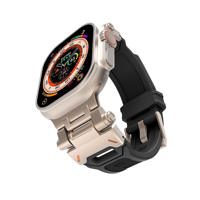 "Ultimate Luxury" Silicone Band with Titanium Connector for Apple Watch