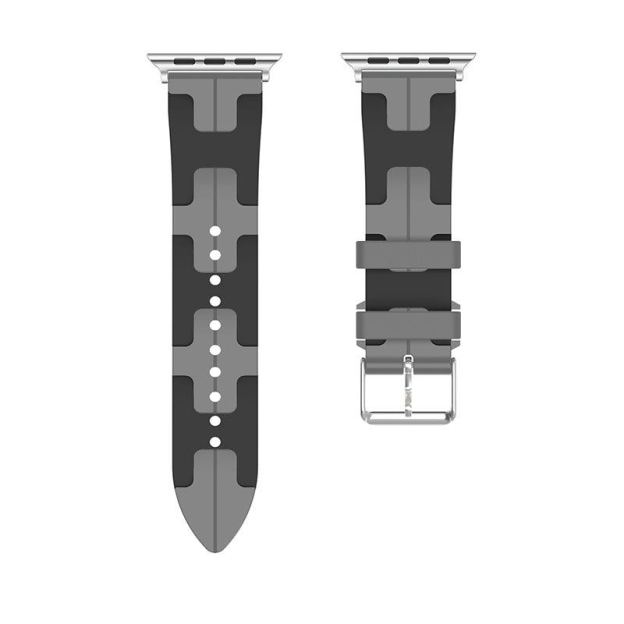 "Woven Two-tone Band " Silicone Breathable Band For Apple Watch