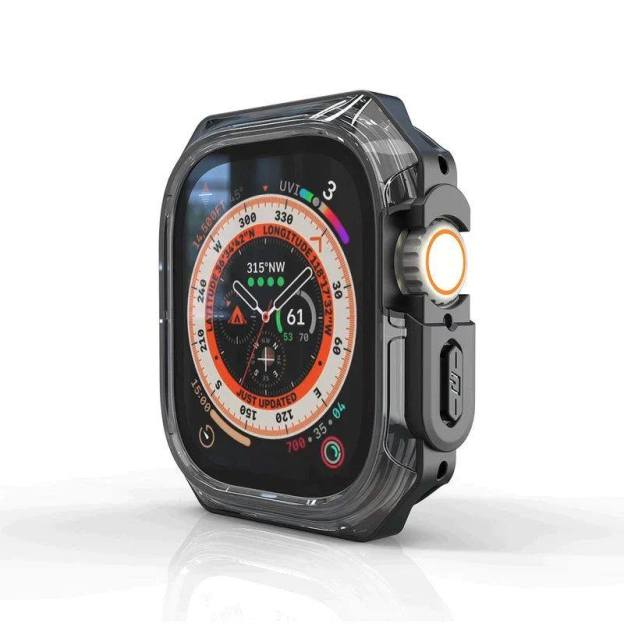 iWatch Ultra Soft TPU Border Protective Case With Carbon Fiber Texture