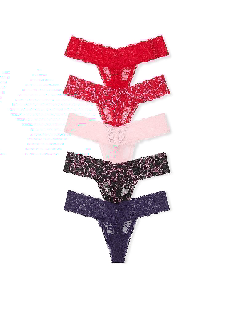 Victoria's Secret 5-Pack Lace Thong Panties Lace