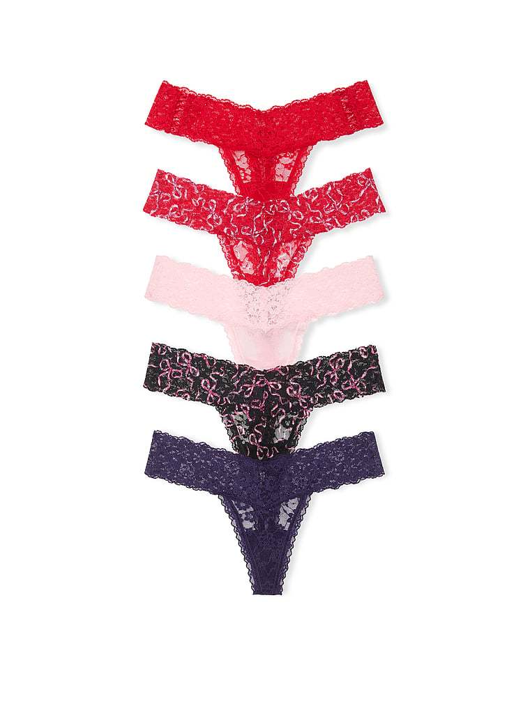 Victoria's Secret 5-Pack Lace Thong Panties Lace
