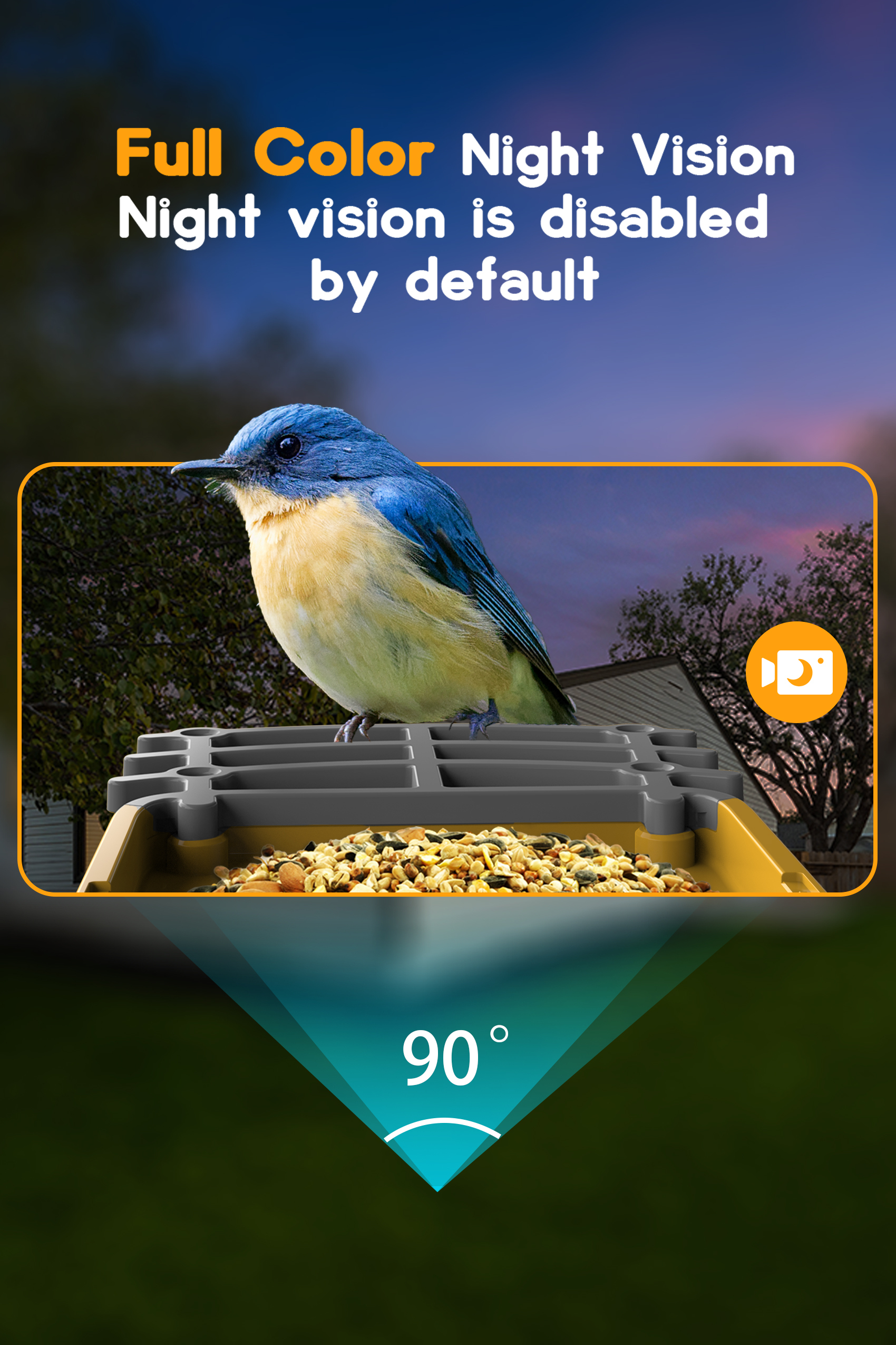 FlowaFoli Bird Feeder with Camera Solar Powered,1080P HD Auto Capture Bird Videos with Panel with Visual Operation, with 32G Card