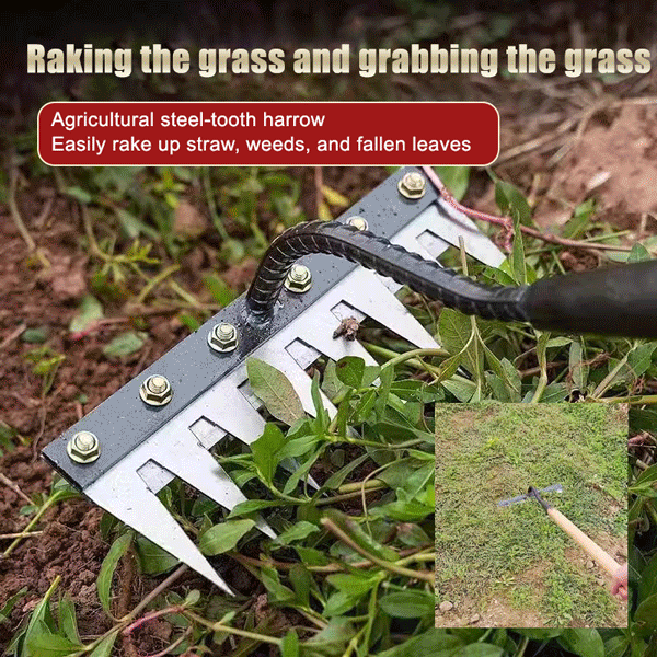 ProWeed™ Detachable Manganese Steel Rake - Durable Tool for Agricultural Weeding