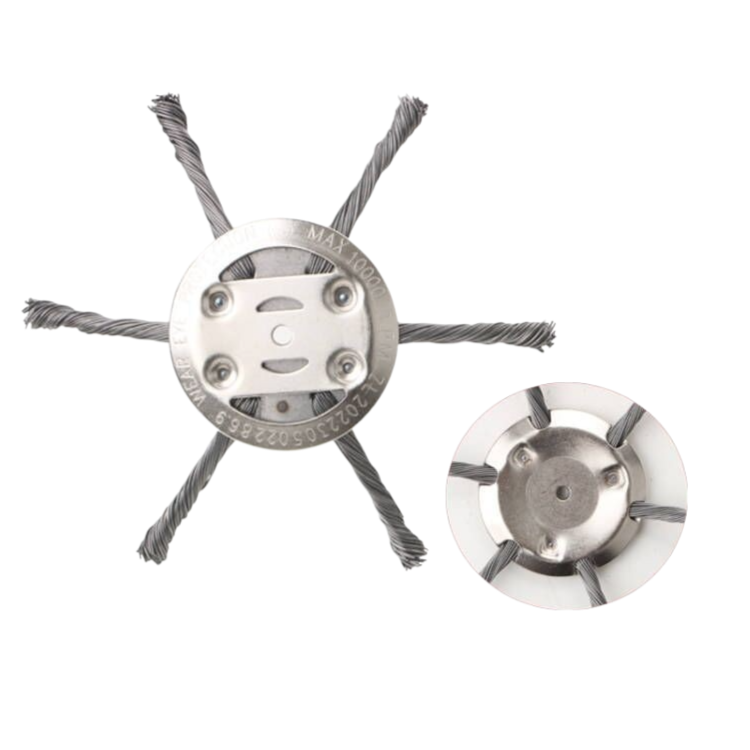 🛡️【Double Effort-Saving】⚙️Steel Wire Wheel Grass Trimmer Head！⚡30-Year Lifespan Without Rusting or Bending！