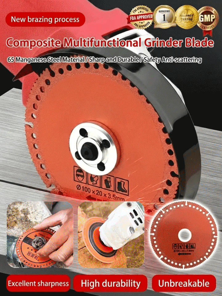 Composite multifunctional wafer cutting brazing slice.