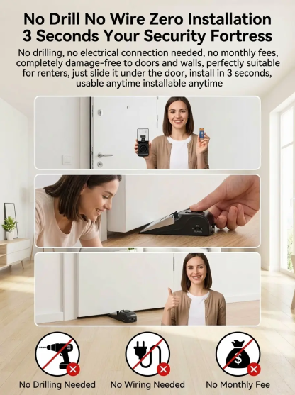 【Anti-Intrusion】Anti-Theft Door Blocking Alarm