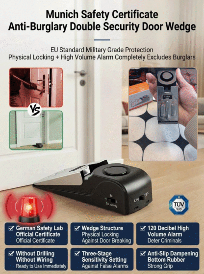 【Anti-Intrusion】Anti-Theft Door Blocking Alarm