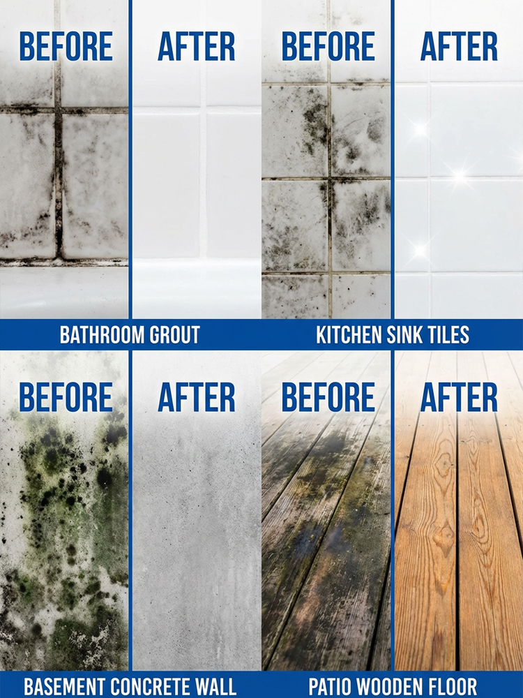 【3-Second Mold Killer】🛡️MoldGone™ - Erase 10-Year Mold in Seconds! Non-Toxic, Chlorine-Free, Baby-Safe!