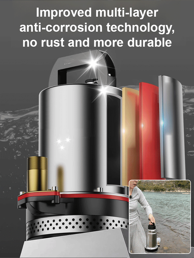 PowerFlow™ DC Submersible Pump - 30x Stronger Pressure for High-Performance Water Transfer