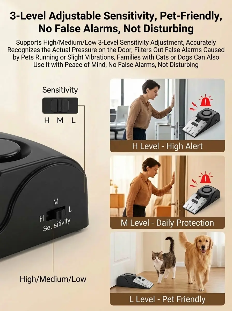 【Anti-Intrusion】Anti-Theft Door Blocking Alarm