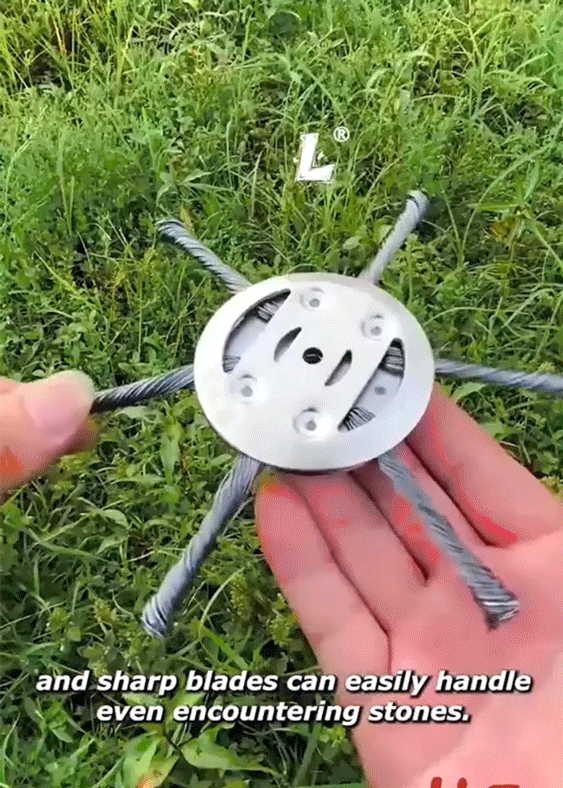 🛡️【Double Effort-Saving】⚙️Steel Wire Wheel Grass Trimmer Head！⚡30-Year Lifespan Without Rusting or Bending！