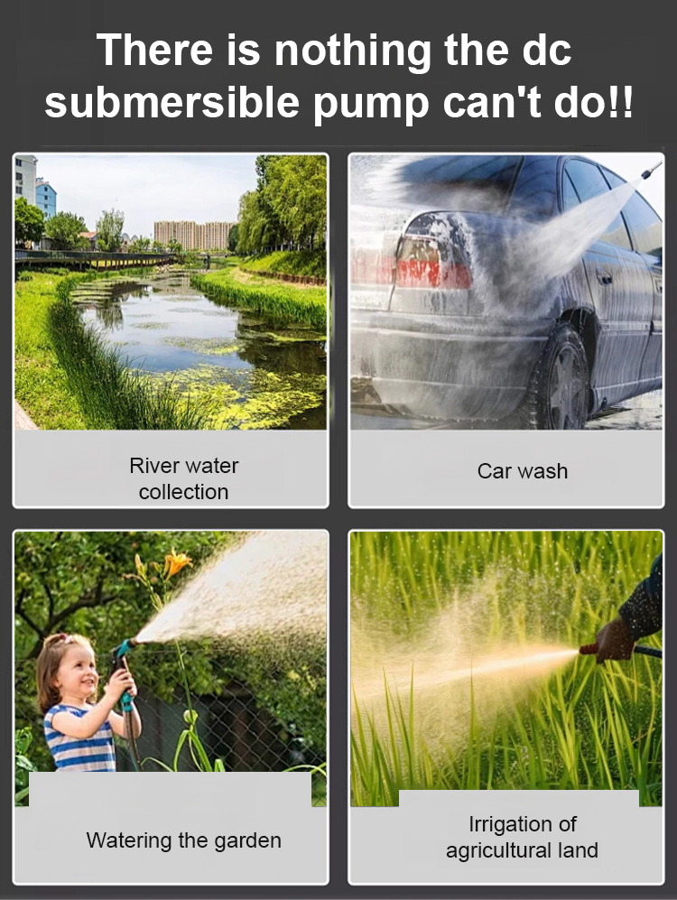 PowerFlow™ DC Submersible Pump - 30x Stronger Pressure for High-Performance Water Transfer