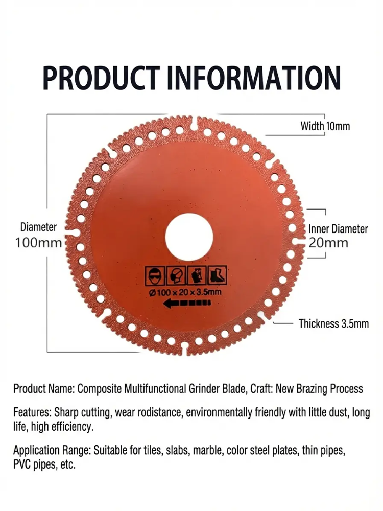 Composite multifunctional wafer cutting brazing slice.