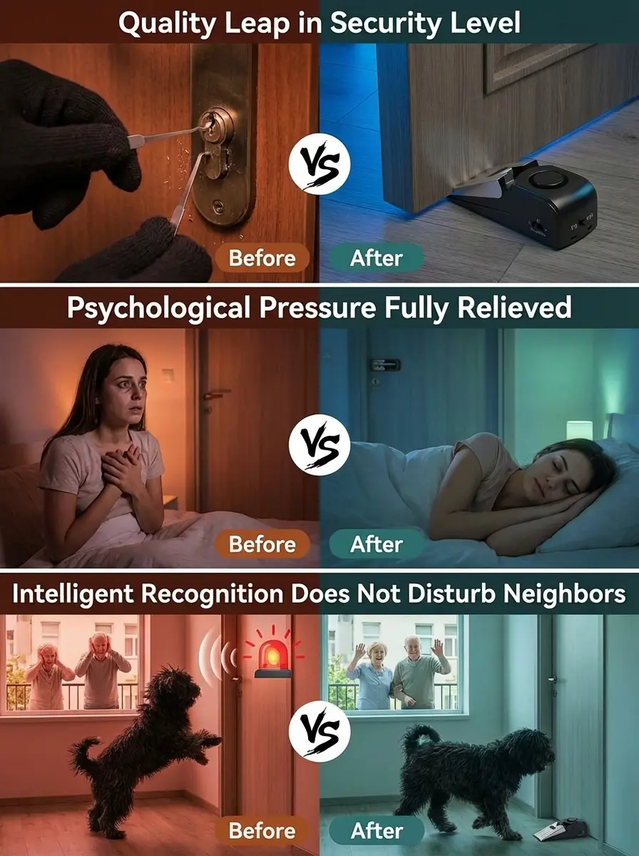 【Anti-Intrusion】Anti-Theft Door Blocking Alarm